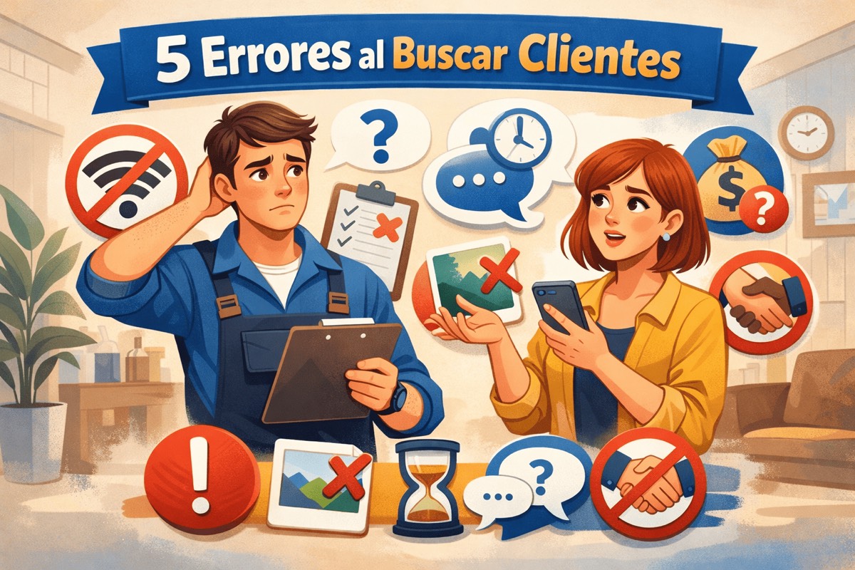 5 errores que cometen los profesionales al buscar clientes